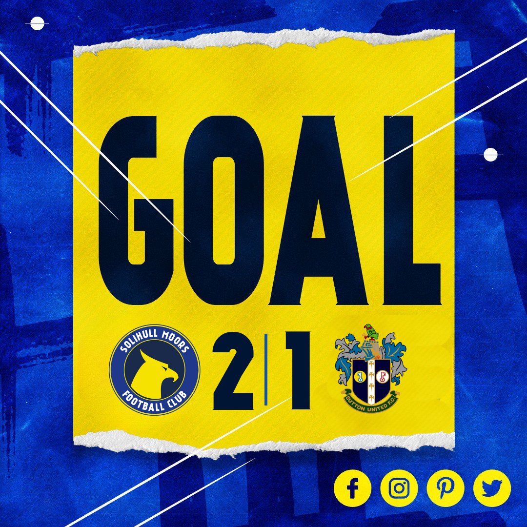 SolihullMoors's tweet photo. 55' GOALLLLLL!!!

Sinclair puts us into the lead just seconds after Lipsiuc's goal! https://t.co/tur0dfLaWl