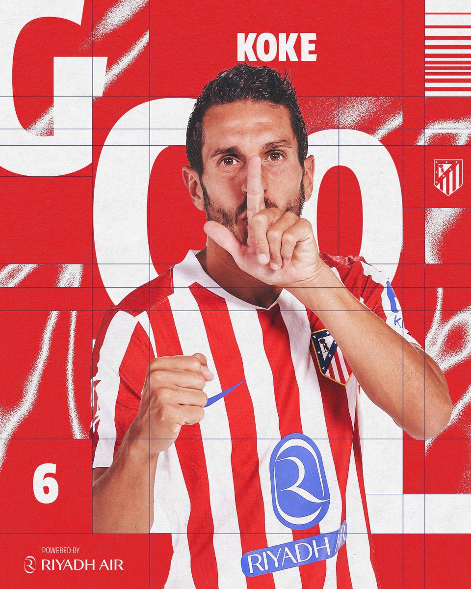 Atleti's tweet image. ¡⚽️⚽️⚽️⚽️ H H H, CAPITÁN. MI CAPITÁN!