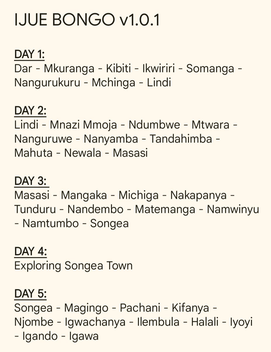 somebarry's tweet photo. IJUE BONGO v1.0.2
5070km
05/04/2026

Safari ni burudani. https://t.co/j7vHoXKFji