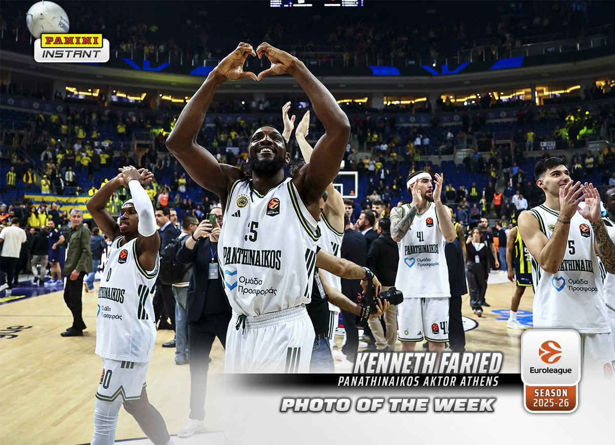 EuroLeague's tweet image. Big win = big smiles! 📸😄🫶 @Paobcgr

🎬 Photo of the week presented by Panini America

Grab your very own card every Monday at the Panini America Website!

#InstantCards I #EuroLeagueBasketball