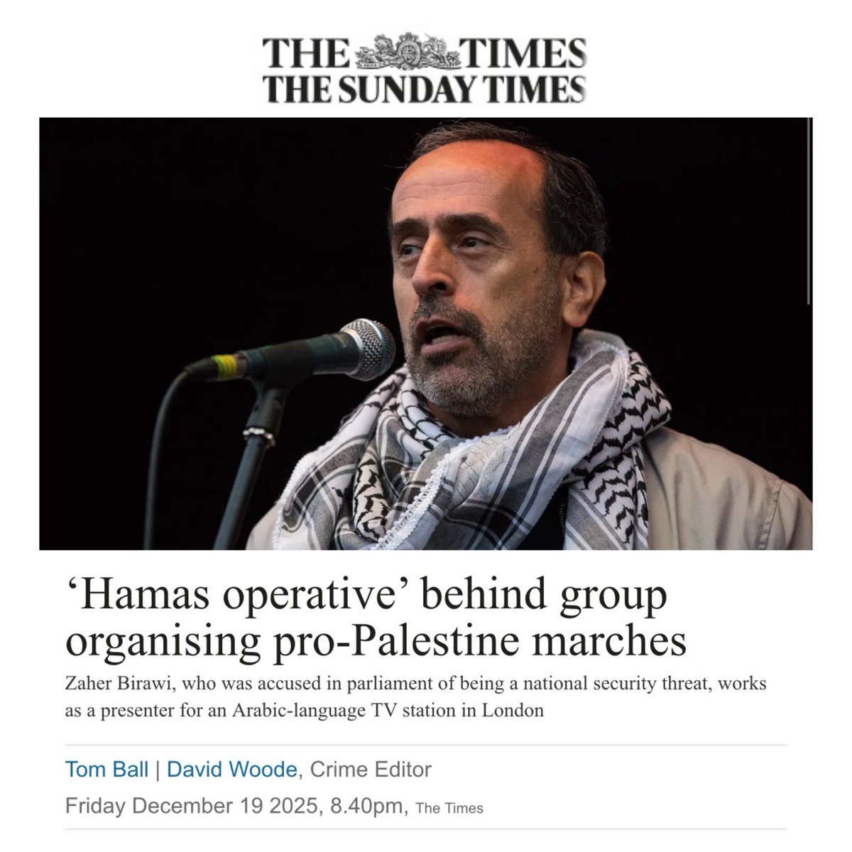 doveyymargeauxx's tweet image. 🚨 Parliamentary warning over ‘Hamas operative’ involved in UK protest networks 

This isn’t social media speculation.
It’s reporting by The Times, based on statements made in Parliament and publicly available information.

It raises serious questions about who is organising…