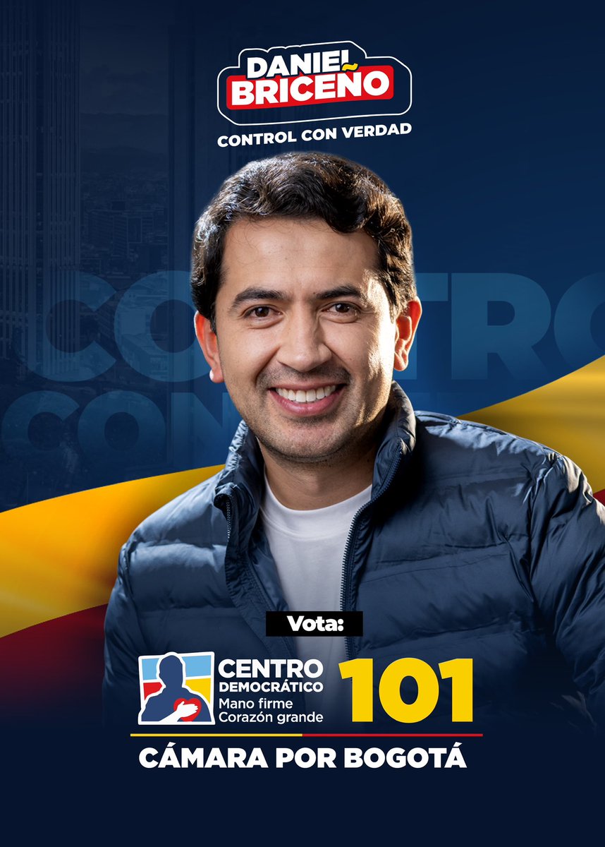 eleccionescolom's tweet image. #ATENCIÓN 
¿Usted votará por Daniel Briceño @Danielbricen a la Cámara de Representantes por Bogotá?  🗳️

🔁  No
❤️  Si