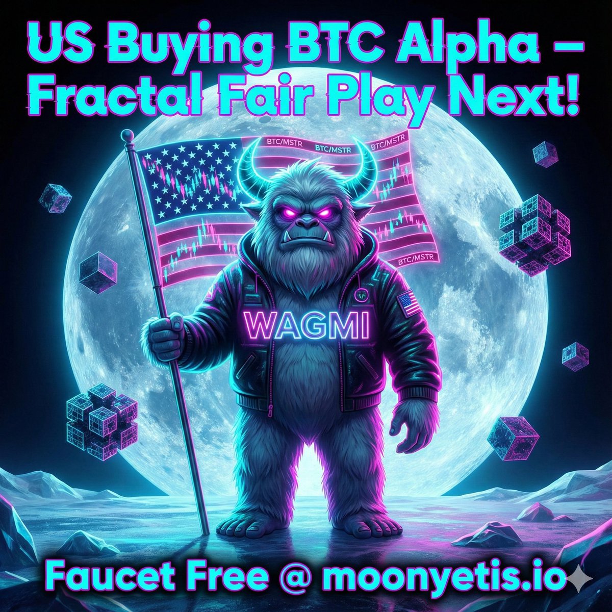 Yeti ve América buying BTC – Fractal next para provably fair alpha! Claim free FB faucet &amp; refer: moonyetis.io – Build Diamond Hands passive! #FractalBitcoin #ProvablyFair #MoonYetisAlpha #DegenGaming