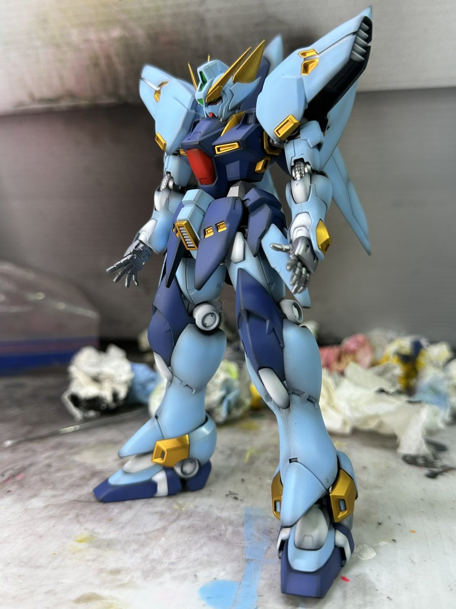 domnotemo's tweet photo. PTX-08Rヒュッケバイン完成
発売しないと思っていたので、作っていた初代カラーのmk-2と共に。
第四次は傑作。子供の時出会ってなければ、ここまでロボにハマっていなかったかもしれない https://t.co/D3JMq3MFkP