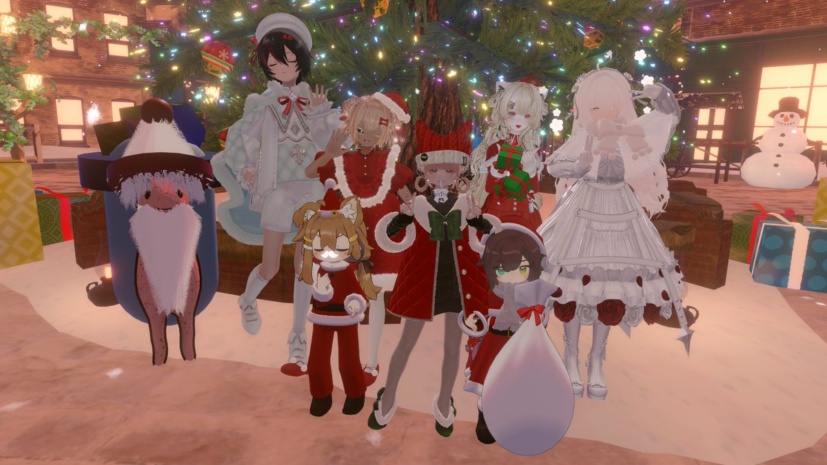 今日はクリスマス撮影会のインスタンスを建ててたよ！たくさんの