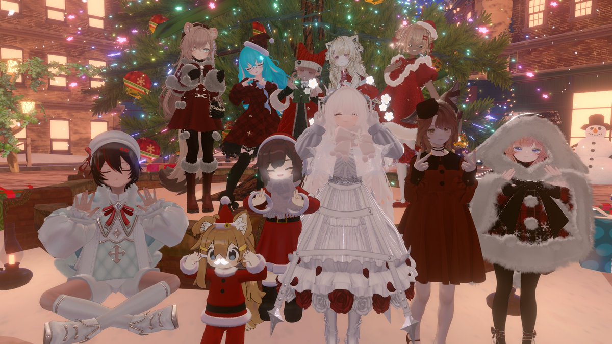 今日はクリスマス撮影会のインスタンスを建ててたよ！たくさんの