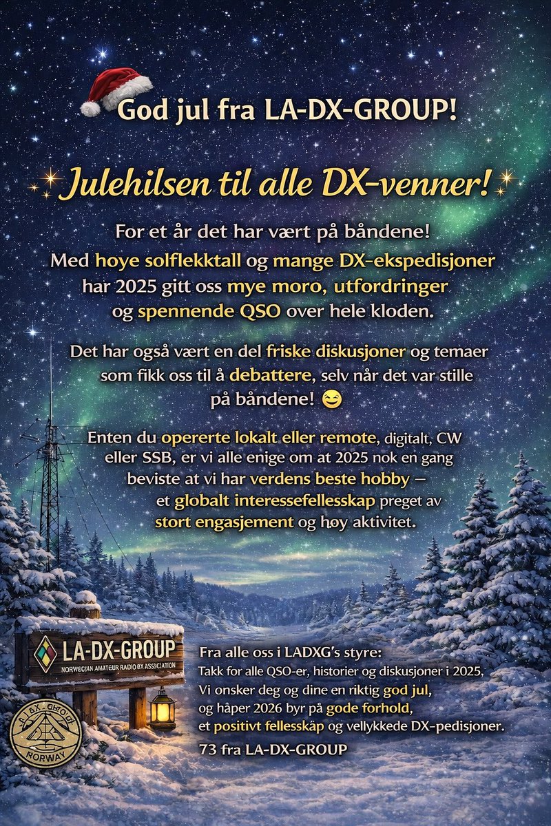 God Jul ! #DX #Hamradio #Hamr ../../content/home/default4.asp?Content_ID=897 via <a href="/LADXG/">LA-DX-GROUP</a>