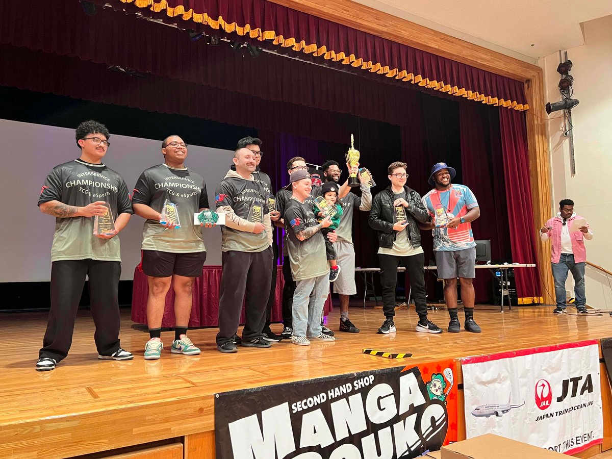 AirForceGaming's tweet photo. 🔥 Kadena Esports made HISTORY this weekend🔥

At Okinawa’s first-ever Interservice Championship, Kadena dealt the Marine Corps a decisive defeat in MTG and Marvel Rivals all during Kadena Comic Con 2025!

Dominance. Skill. Statement made. 🏆

Shoutout to the Competitors and our amazing Ambassador Team for making this event one to remember! @KadenaESports

#AirForceGaming #Esports
