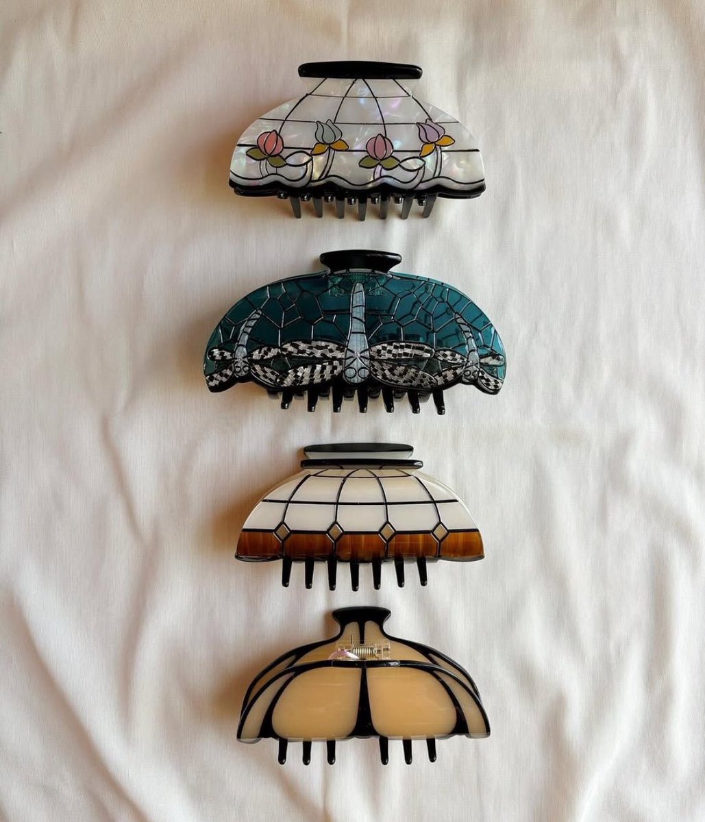 vintage tiffany lamp hair claws