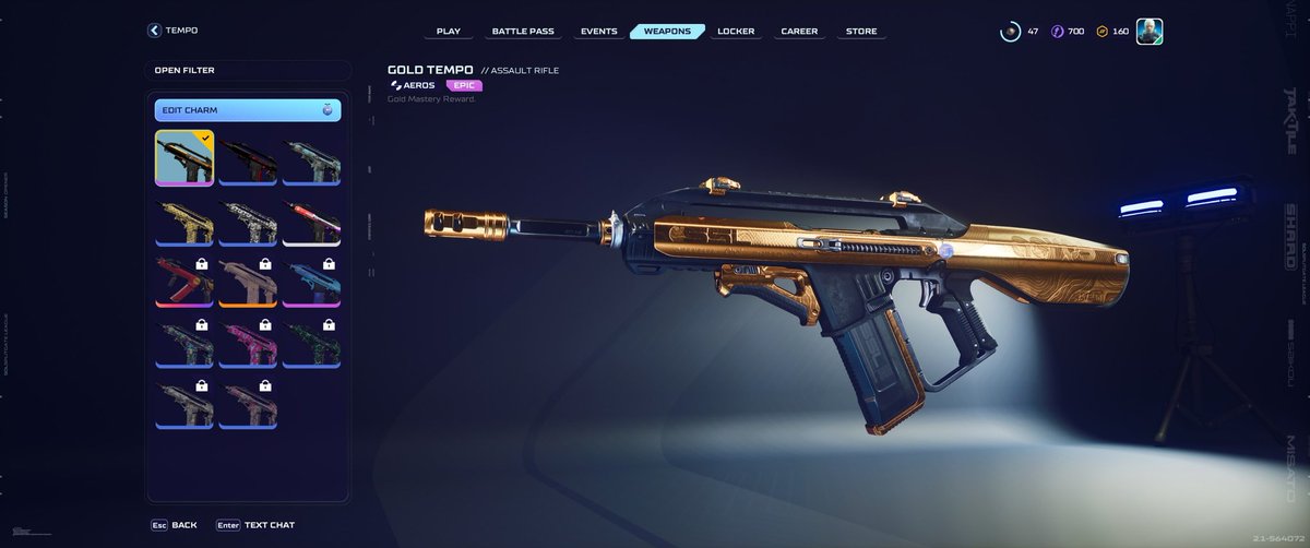 Kotetsu_Ryu_'s tweet image. Look how good that gold looks on my Tempo! Next, I want to work towards the proelium skin! Both of these skins look so good! Devs, keep those badass skins coming lol. What skin or gun is everyone using?

#splitgatearenareloaded
