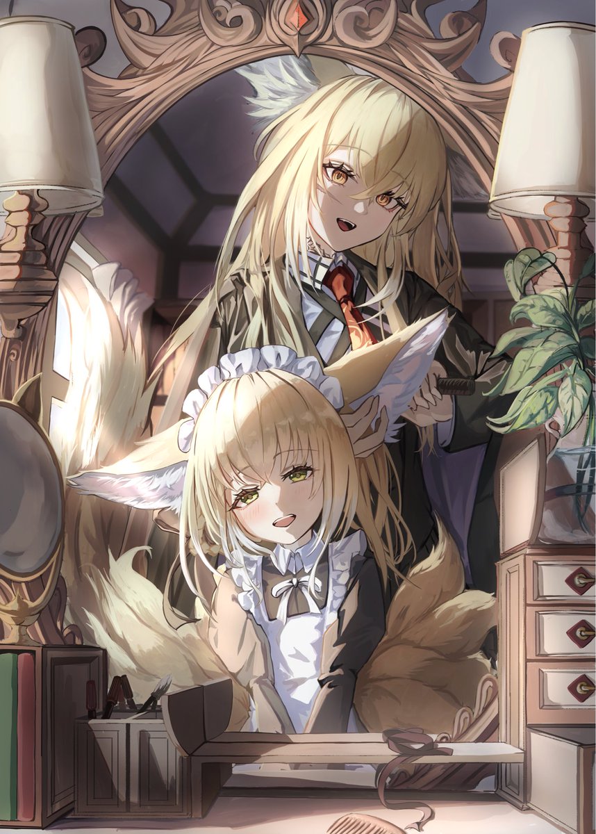 個人的に今年頑張ってよく出来た絵は親子🦊の絵
こっちを推す