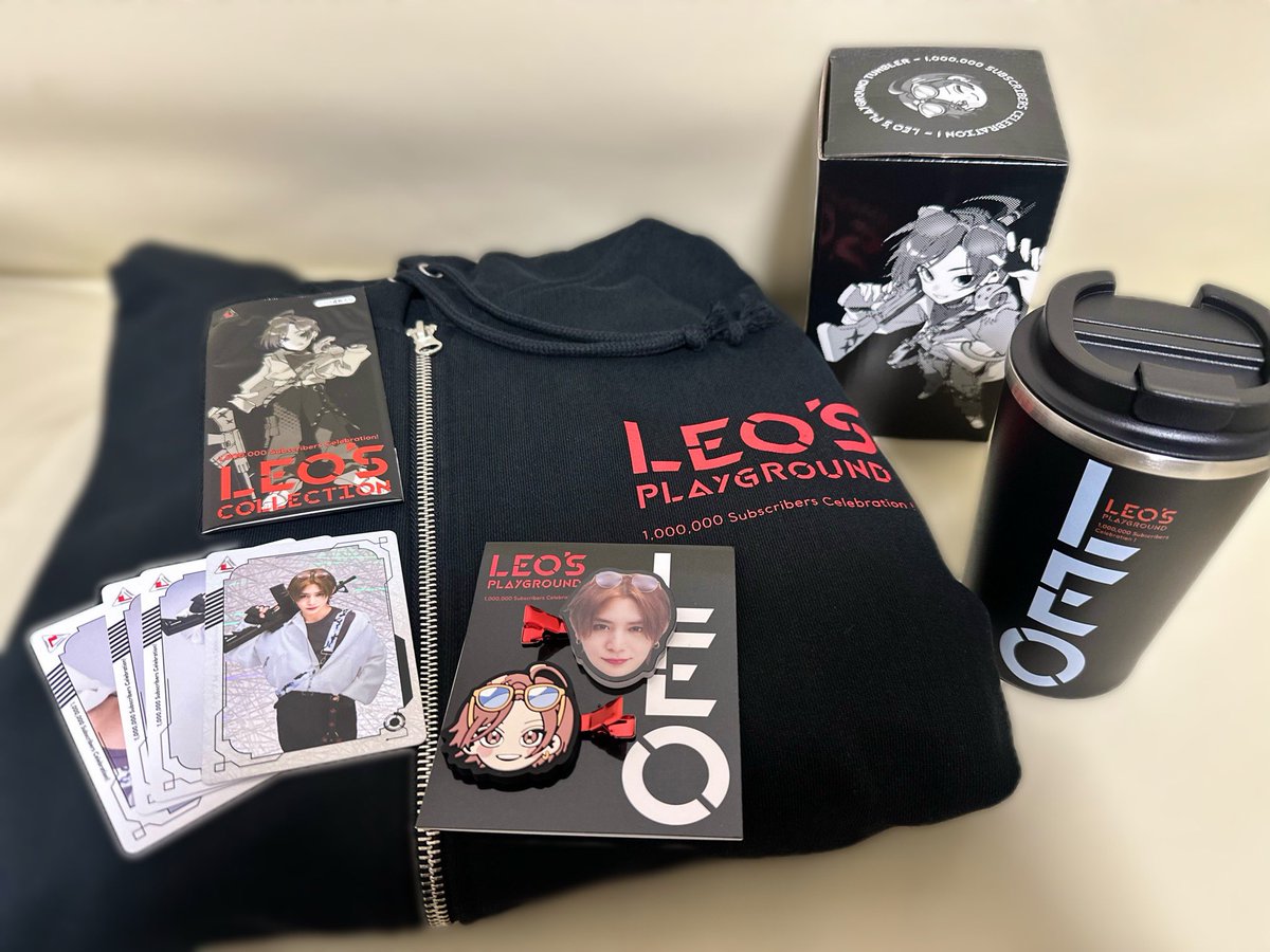 LEOの遊び場100万人記念グッズが届いてた！ めちゃくちゃかわいい
