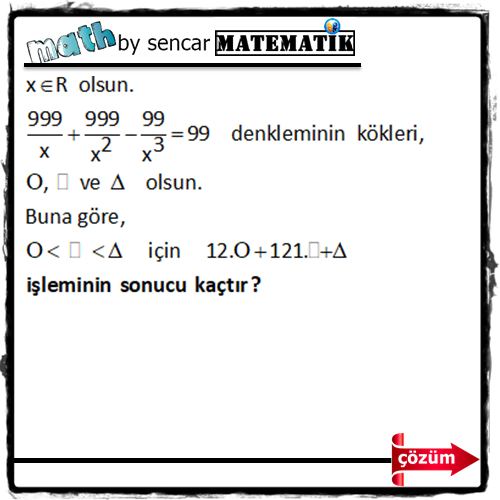 MatematikSencar's tweet photo. YKS(tyt - ayt) - 2026       Aday fantastik güzel bir soru incelemekte fayda var!   SORU ve ÇÖZÜMÜ ...    👉https://t.co/KtFQ0ijBgJ https://t.co/Qnb9eJGDry