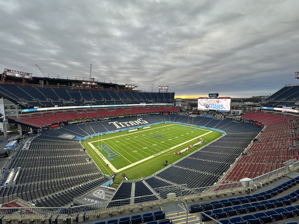 Good morning from Nissan Stadium in Nashville. Kickoff is at 12 pm CT.