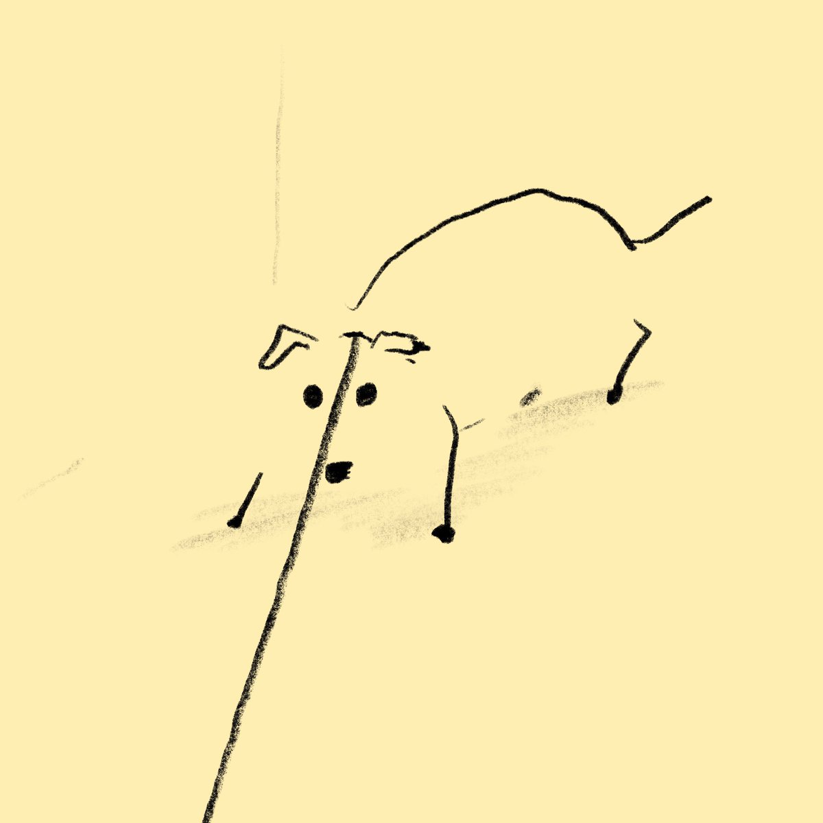 riposhima's tweet image. スケッチ
帰らないって、ここの地面気に入ったから