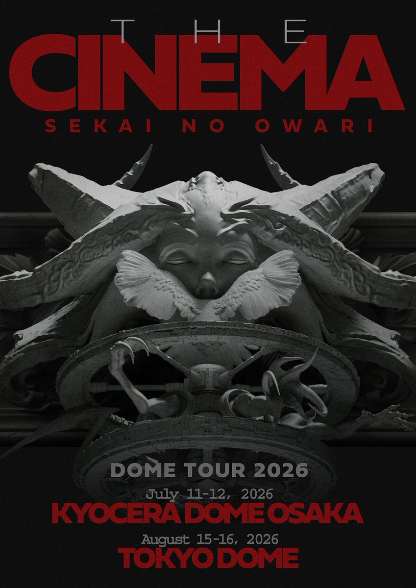 natalie_mu's tweet photo. SEKAI NO OWARIが東阪ドームツアー「THE CINEMA」開催
https://t.co/la2xehfnTD

#sekainoowari https://t.co/WP5hjdMLZn