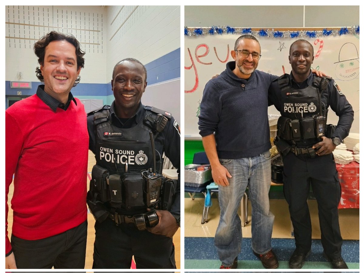 Officer Ochando had a chance to brush up on his french while attending a Christmas event at Saint Domique Savio. Nous souhaitons au personnel et aux étudiants de passer de bonnes et heureuses vacances. #CommunityPartners