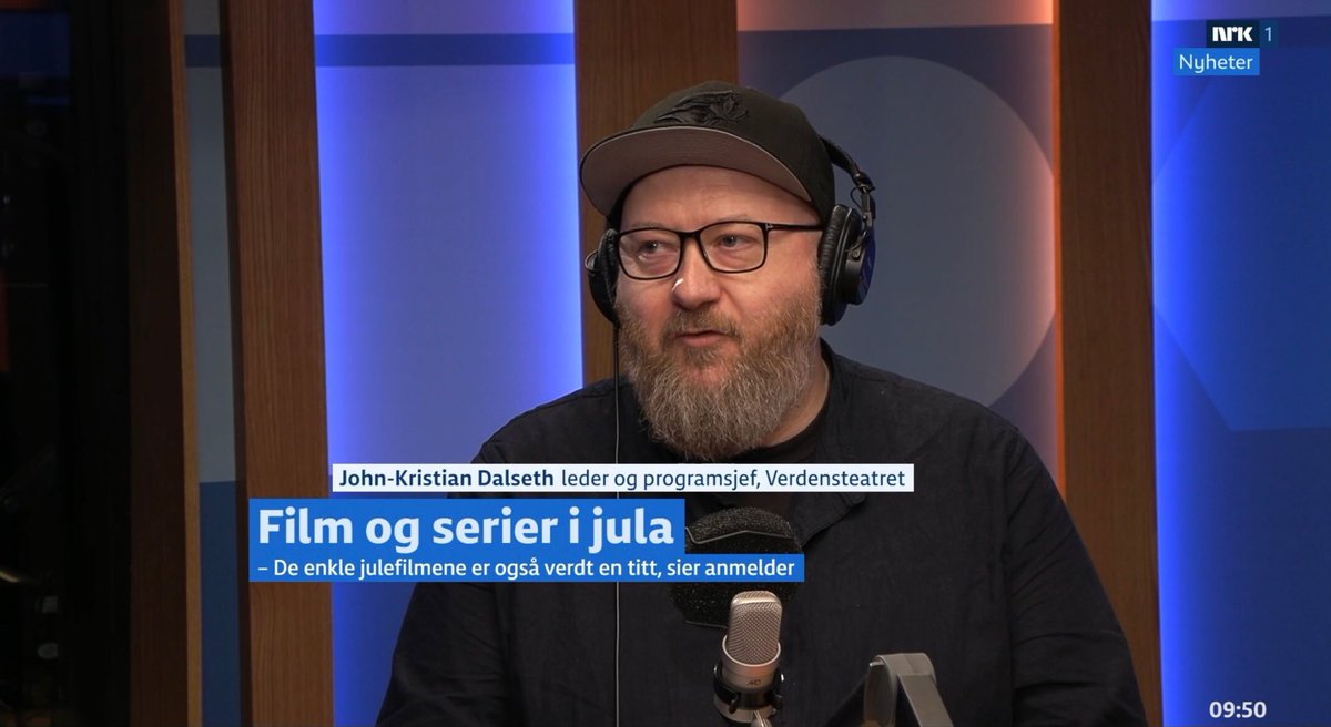 Var innom NRK Helgemorgen i dag og snakka litt om julefilm, årets beste og Affeksjonsverdi. 🎄📽️🏆 Starter ca kl. 09:49 i sendingen. 👉 tv.nrk.no/se?v=DNRR62010…