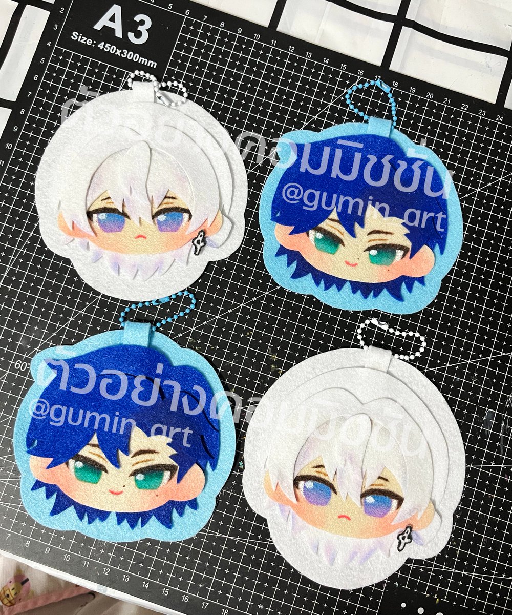 gumin_art's tweet photo. ตัวอย่างงานคอมมิชชั่นค่ะ  ☺️
#GUMINNATSU #คอมมิชชั่น #commissionTH #พวงกุญแจแฮนด์เมด #พวงกุญแจผ้าสักหลาด #งานแฮนด์เมด https://t.co/QKVzX5j6tH