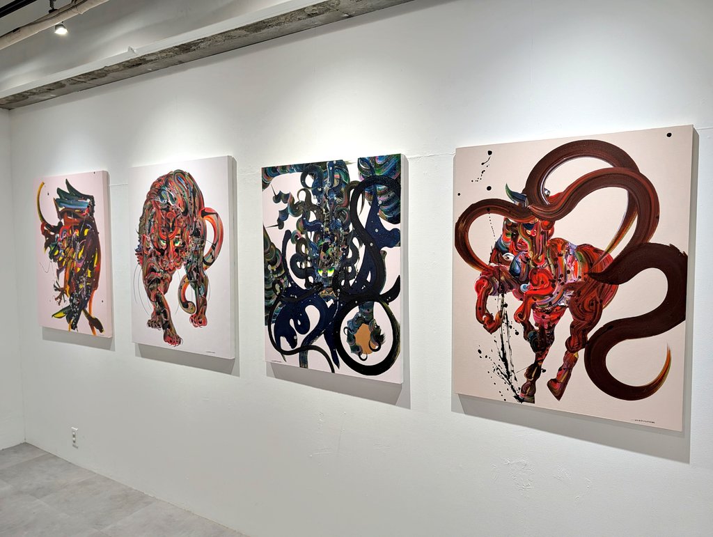 木原千春さんの個展、今年も素晴らしかった👏 躍動感。ドローイング