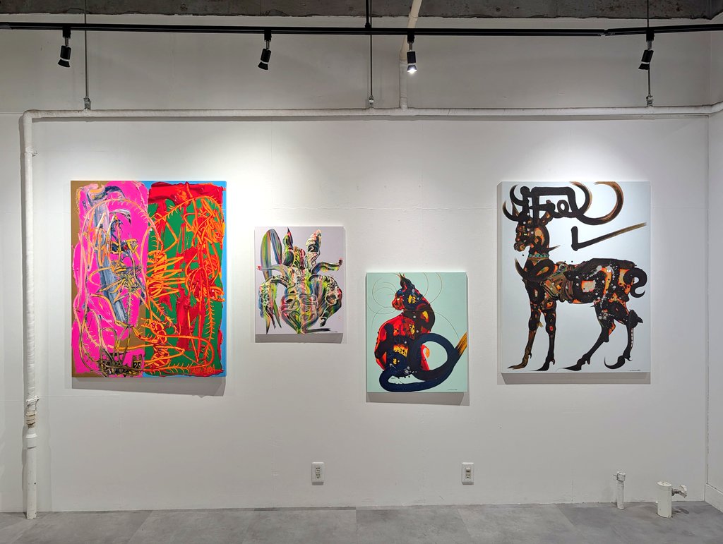 木原千春さんの個展、今年も素晴らしかった👏 躍動感。ドローイング