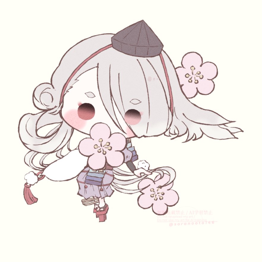 ステッカーになる予定のイラストもできました！ 💐推し短刀三振り×梅の