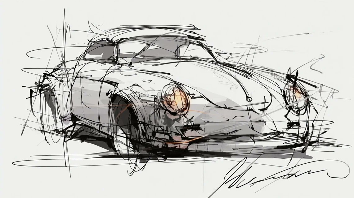 Sketch-scribble style grid