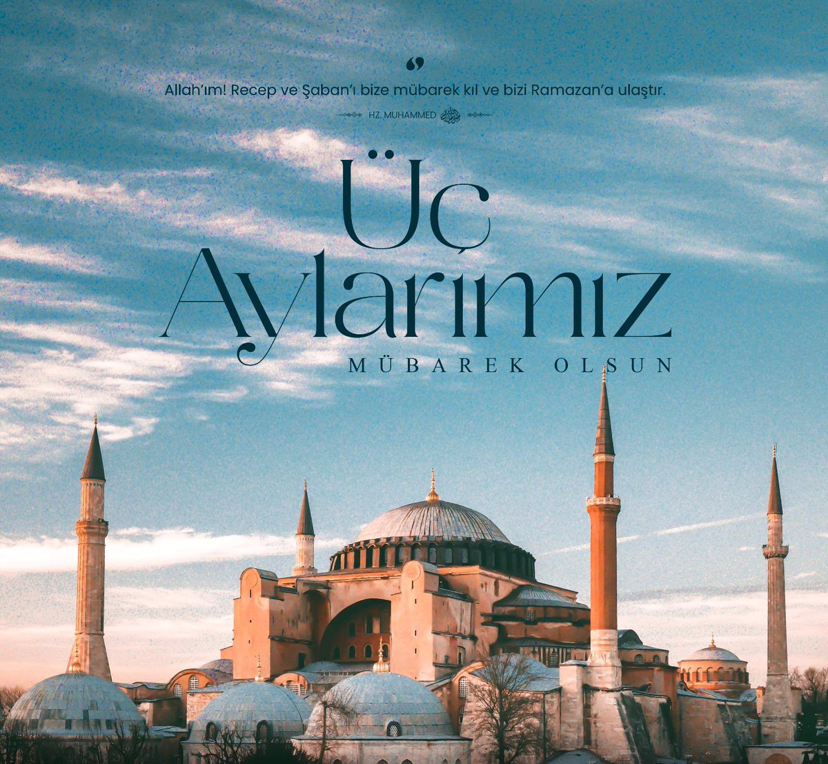 Milletimizin ve İslam âleminin mübarek üç aylarını tebrik ediyor; rahmet ve bereket ikliminin ülkemize, milletimize ve tüm insanlığa hayırlar getirmesini temenni ediyorum.