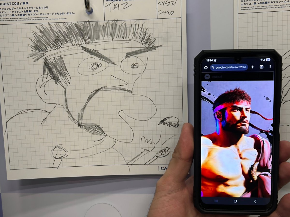 BumblebeeCody's tweet photo. @DaiCapTen_TOKYO @capcom_official 
カプコンのイベントでリュウを描いた
ルウーです
ハドンケン

皆さんはどう思いますか？ https://t.co/sIObQjD9tJ