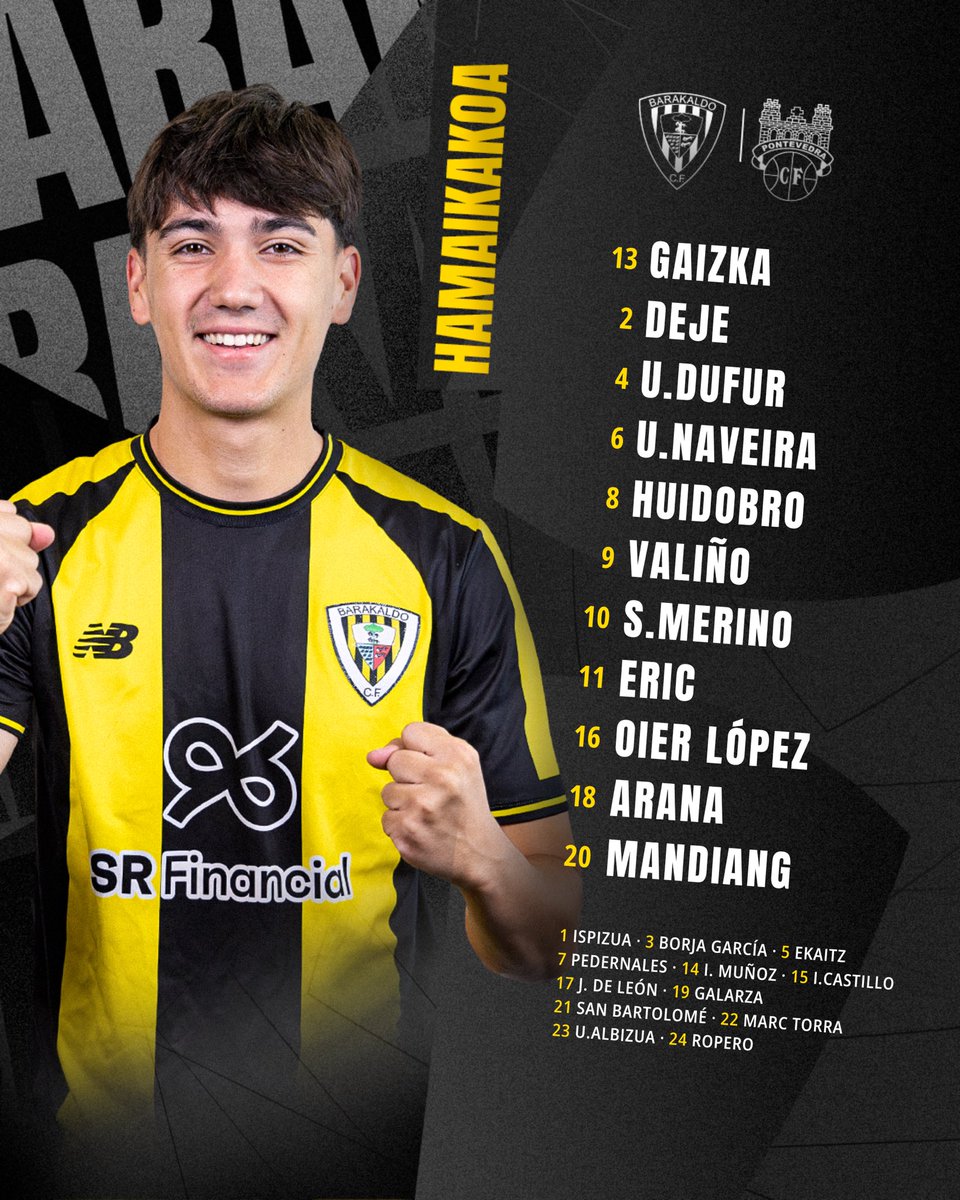 📋 HAMAIKAKOA | #BarakaPontevedraCF

Debut de Gaizka bajo los palos ⚔️ 🟡⚫️

#GoazenBaraka