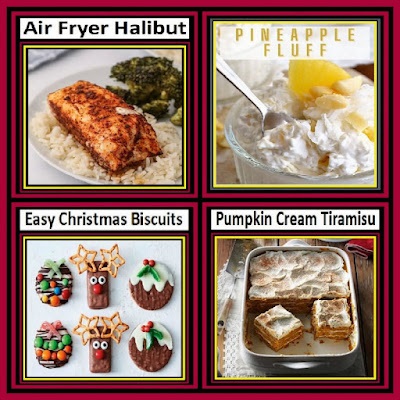 DollarCrafter's tweet photo. 4 Easy And Delicious Recipes 
LINK >>> https://t.co/qszaXdQLId #easyfunrecipes #recipes #recipesoftheday #yummy #easyrecipes #christmasrecipes #christmas2025 #christmas

Air Fryer Halibut
Coconut Pineapple Fluff
Easy Christmas Biscuits
Pumpkin Cream Tiramisu https://t.co/MHtfzfvblD