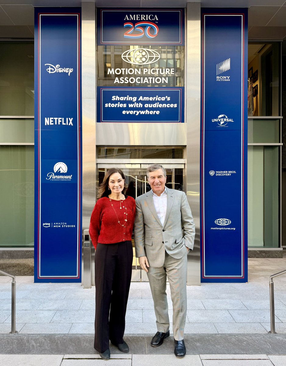 CharlieRivkin's tweet image. For @motionpictures , America’s 250th anniversary is an opportunity to celebrate the impact of our iconic industry and the unifying power of film and TV. 
Thanks to Chair of @America250 Rosie Rios for visiting the MPA’s HQ in Washington this week to discuss our partnership and…