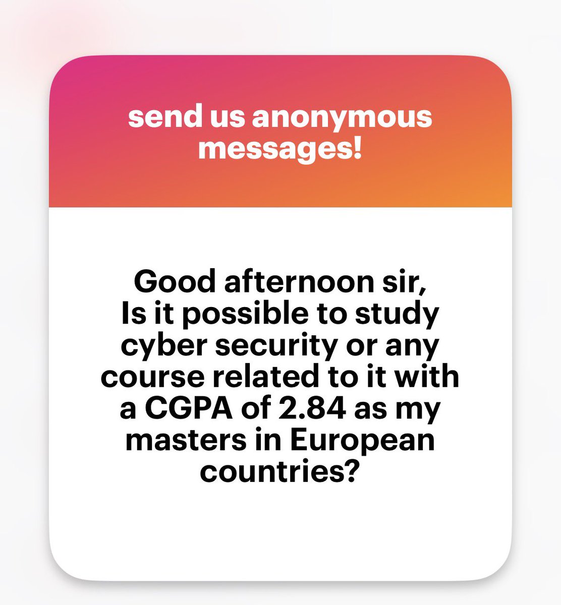 Yes! Many European universities accept 2.84 CGPA (equivalent to Second Class Lower). 

Target: Germany (tuition-free), Netherlands, Ireland, UK. Requirements vary by university, most need minimum 2.5 CGPA. Focus on strong SOP, relevant certifications (CompTIA, CEH), and work