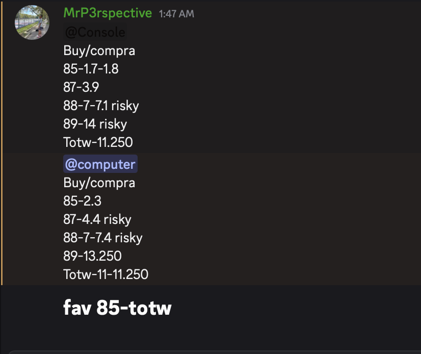 mrp3rspective's tweet photo. PRICES for the week , both console and pc. FREE TRADES https://t.co/CLBPtJPvFE