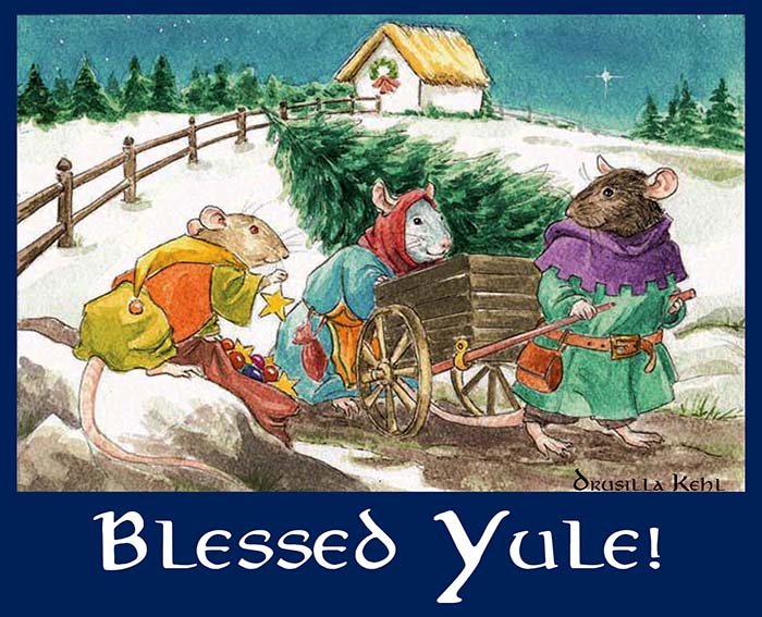 Seasons blessings to all my friends. Welcome Yule! #theillustratedrat