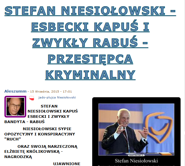 <a href="/s_niesiolowski/">Stefan Niesiołowski</a> Miękki chłopczyku jak to było z tym kapowaniem narzeczonej? niepoprawni.pl/blog/aleszumm/…