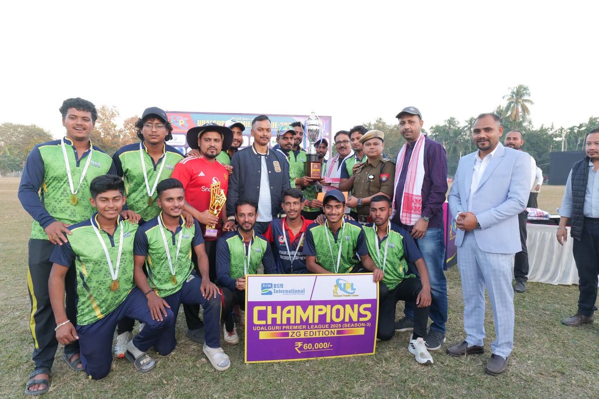 BedantaDeka10's tweet photo. Udalguri Premier League 2025
Final Match was Played between Nalbari vs Itakhola today. Batting first Itakhola posted target of 118/10 in 20 over and in return Nalbari won the match by 6 wickets in 14.5 over. 
@assamcric @BCCIdomestic @IPL https://t.co/cFehN7acOZ