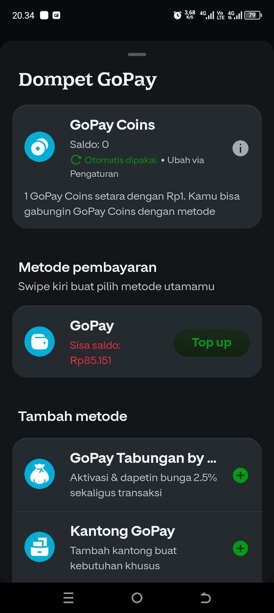 putriakaanggi's tweet photo. @gopayindonesia kenapa tidak ada opsi pembayaran gopaylater ya? Saya mau beli Token listrik pakai gopaylater di aplikasi gopay tapi ga ada opsinya. Padahal saya selalu bayar tagihan tepat waktu dan limit juga mencukupi,tolong penjelasannya https://t.co/I9V0knGsl3