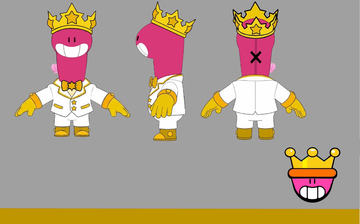 Axoshard's tweet photo. Doug is a cheerful dog vendor who found a crown and decided it fit. Once the “king of the stand,” he now runs his cart like a kingdom in white and gold &amp; smiling through every battle.
Make sure to vote for King Doug on Supercell Make! 👑���
#supercellmake #BrawlStarsArt #art https://t.co/YPCjTHZLxX