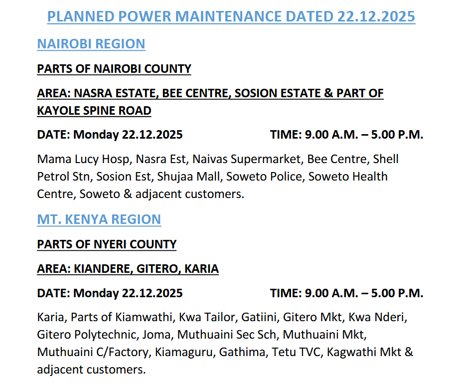 Kenya Power tweet media