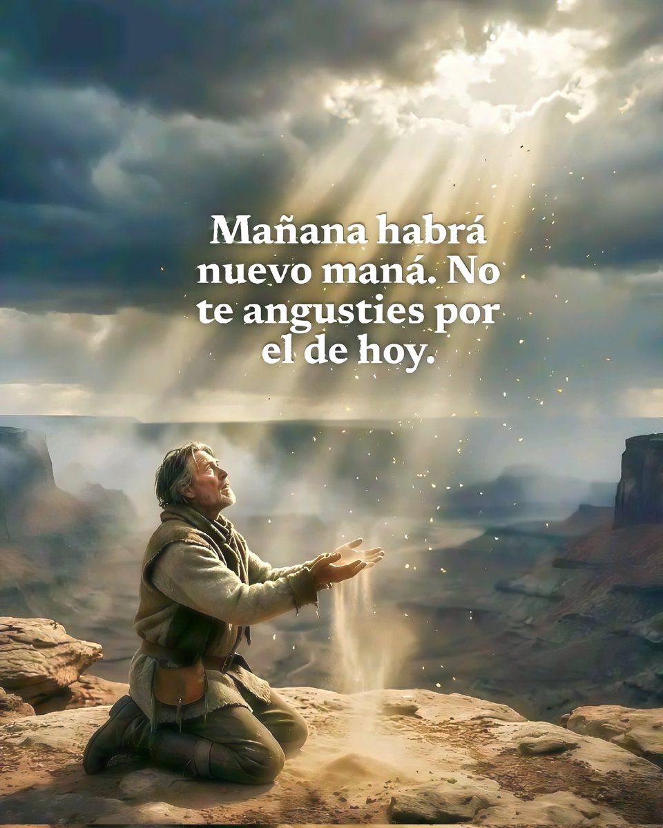 Si hoy sientes que no tienes fuerzas para la semana completa, respira. No se supone que debas tenerla. Sólo necesitas la porción para hoy.

El maná de mañana ya está programado en la agenda de Dios.

¡Dios te bendiga! 🙏

#FelizInicioDeSemana