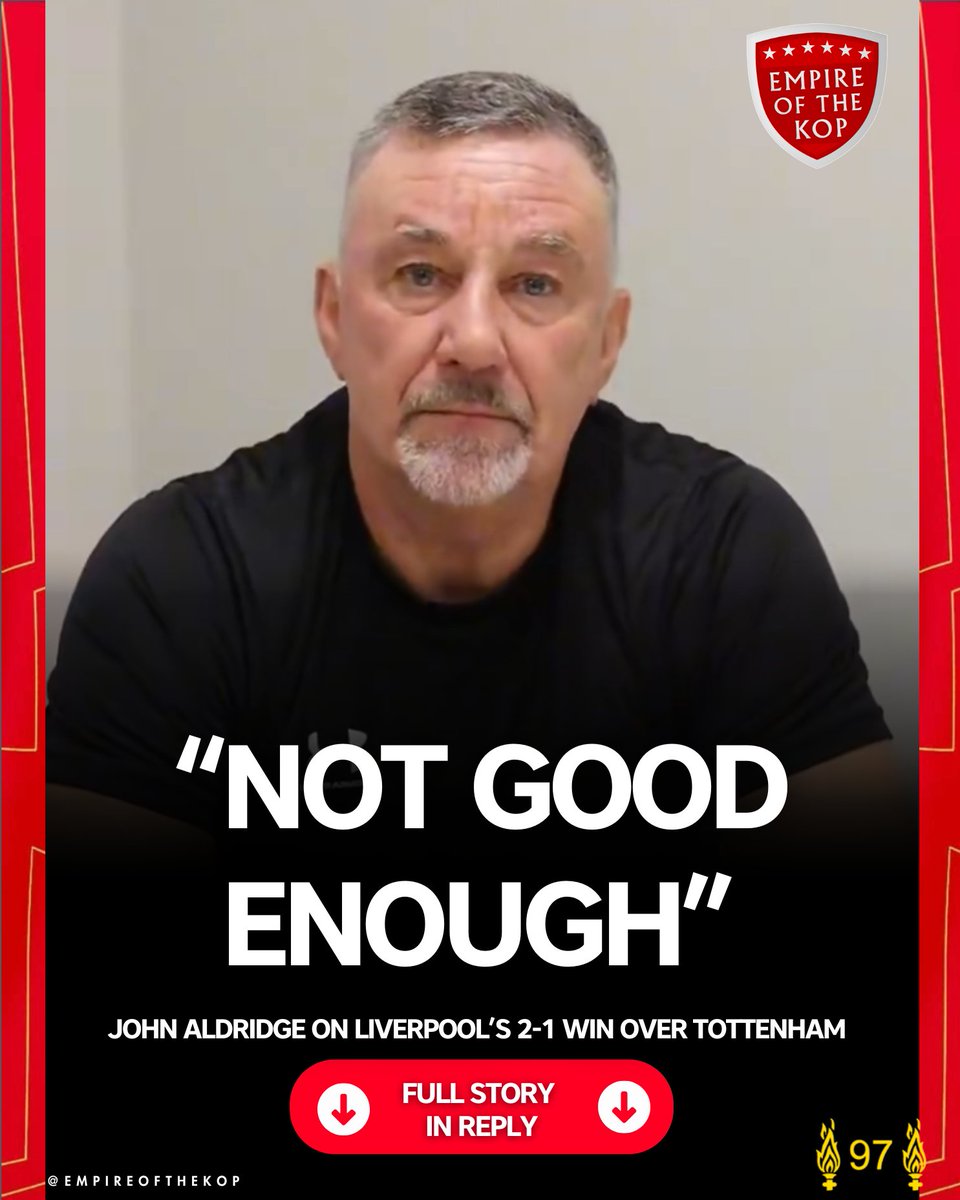 empireofthekop's tweet photo. Aldo on Liverpool's win over Spurs 🗣️

“We’ll take the result all day but that’s not good enough for me. Lots and lots of work to be done.” https://t.co/0y0WBIdTzp