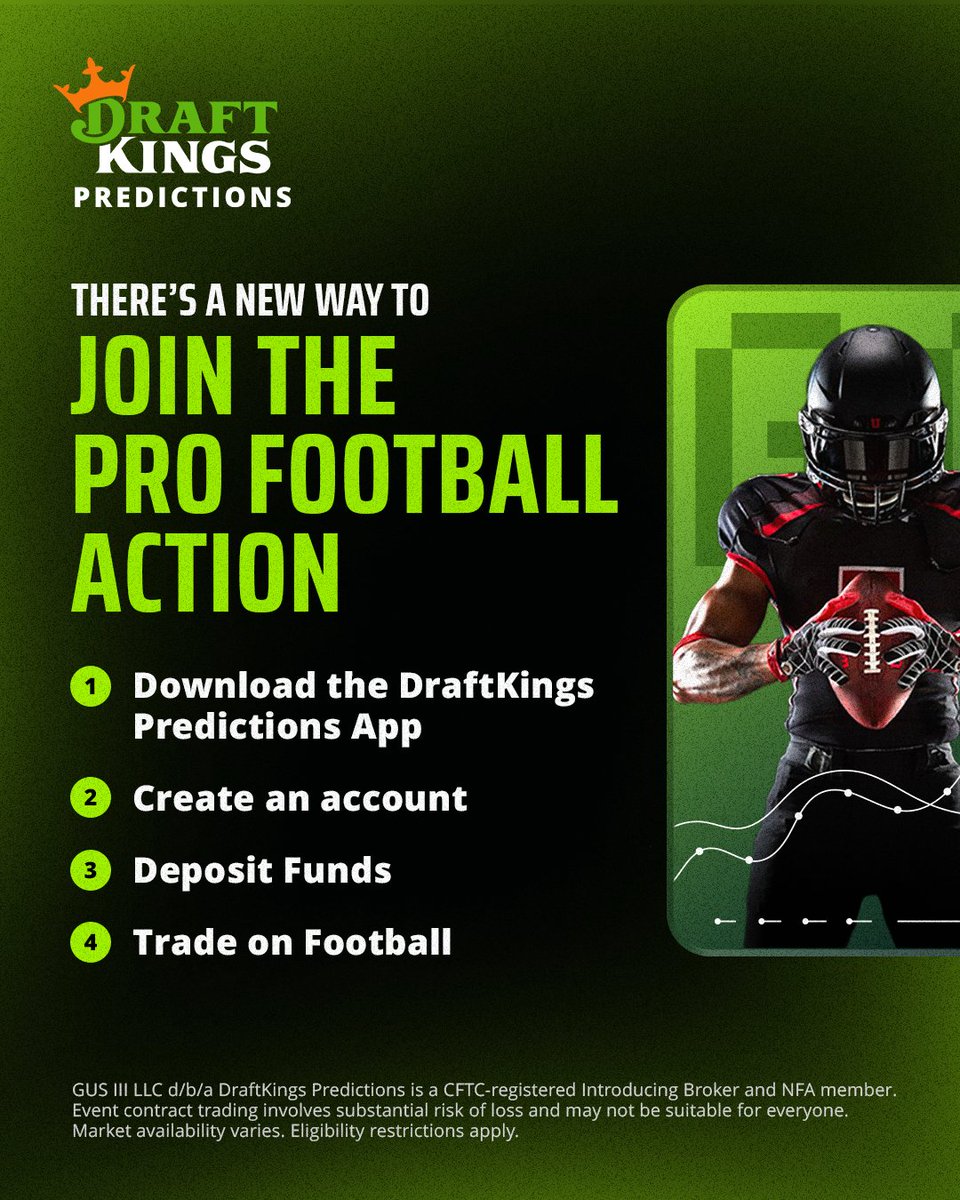 DKPredictions's tweet image. A weekend FULL of football continues. 

Download the DraftKings Predictions app to get started.