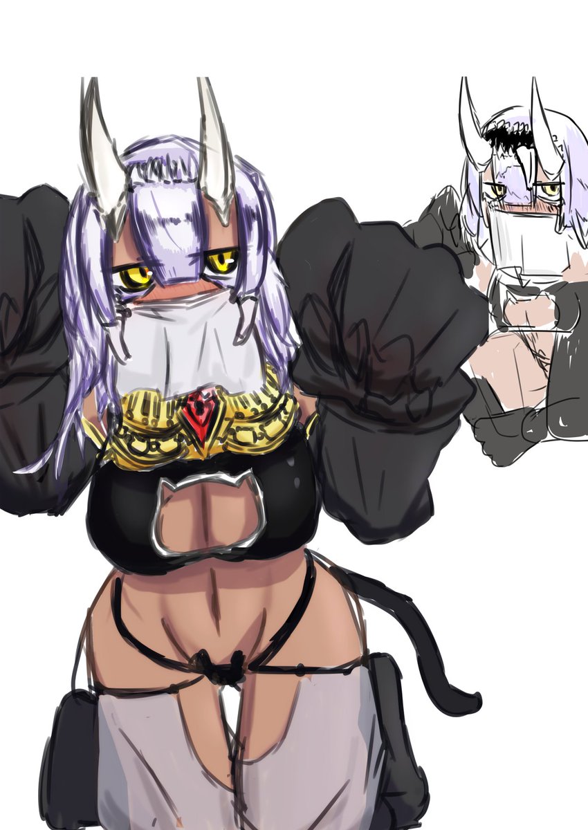 過去絵の人外娘再掲……
頭部のパーツの上下が逆転してる的なの 