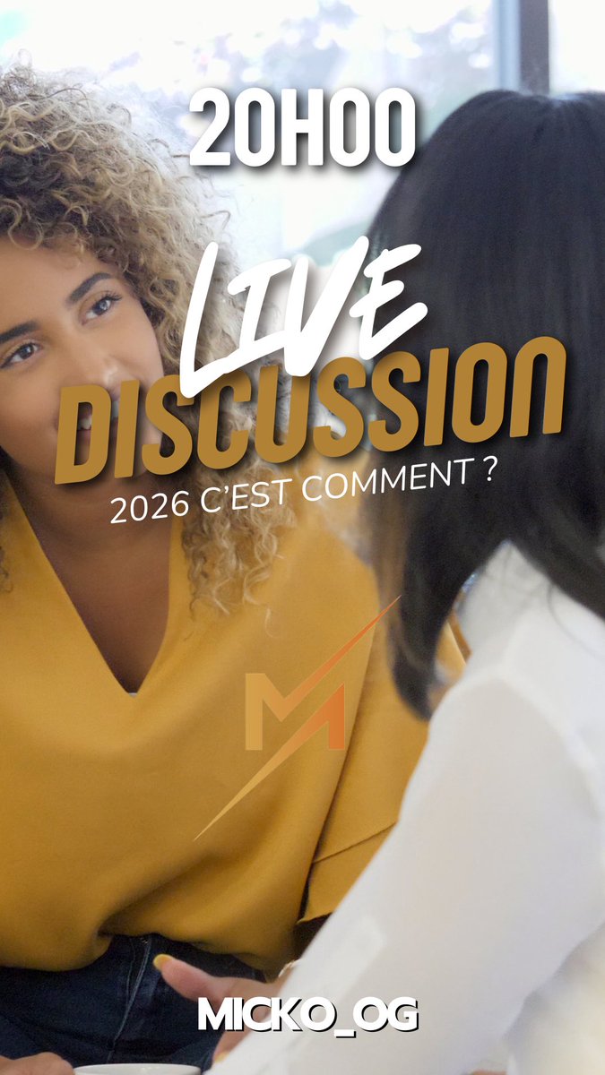 👉🏽 Live 19h00 : On parle de 2026
Aujourd'hui on parle de cette année qui se termine
C'est quoi ton mindset, ton ressenti tes peurs et espoirs ?
Tirage au sort à n'importe quel moment + de 200€ à gagner (!jeu) twitch.tv/micko_og