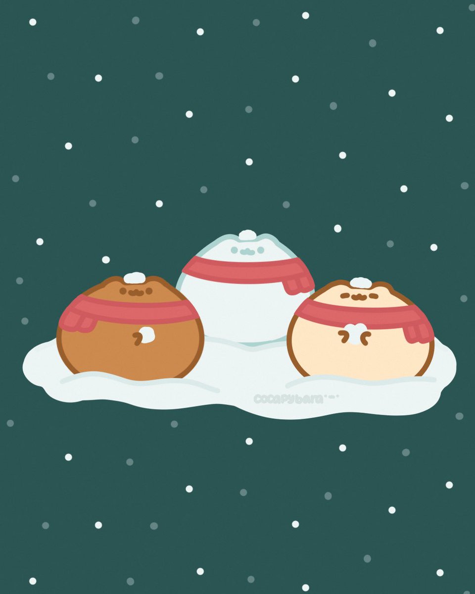 cocapybara_'s tweet photo. 一緒に雪かぴを作ろう❄️
#ゆるいイラスト #こかぴ https://t.co/5f4VGVPplk