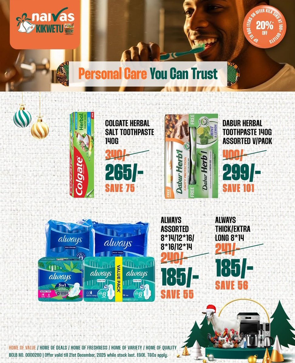 AndyAndy's tweet image. Sherehe ya festivities inaendelea vizuri na discounts za Naivas. Make sure you don't miss out. 
Bei za household items ziko favourable. 
#NaivasAt35 #NaivasKrisiKikwetu #35YearsOfDeals