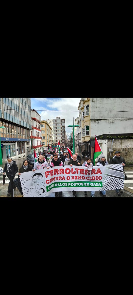 🔴 Hoxe as comarcas de Ferrolterra, Eume e Ortegal voltaron sair ás rúas da man de @ferrolconpalestina para denunciar o xenocidio do pobo palestino e a ocupación sionista.

Dende o río ate o mar, Palestina Vencerá ✊🏼🇵🇸