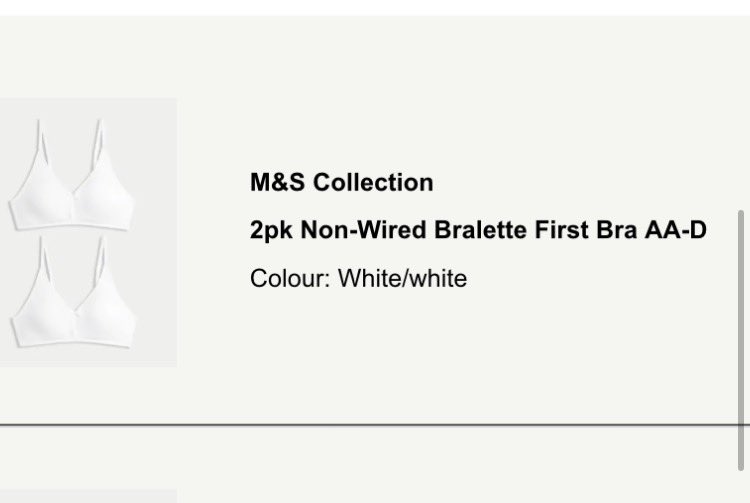 loolpyloo's tweet photo. @marksandspencer  do you have any idea what bra this is? My daughter only wants these ones and after cutting off the label we can no longer find in store https://t.co/CWfrHiRSie