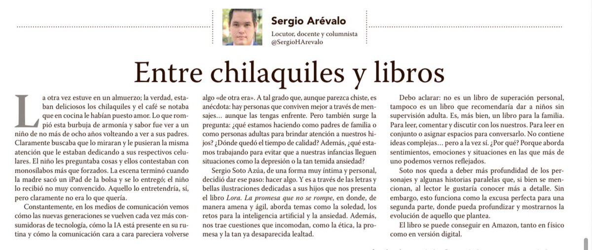 Holi. Les invito a leer mi columna. Dicen que si la lees Santa te trae doble regalo. 

Abrazo de panda. Bonito domingo.